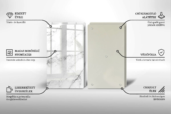 Tábua de cortar Textura de mármore elegante