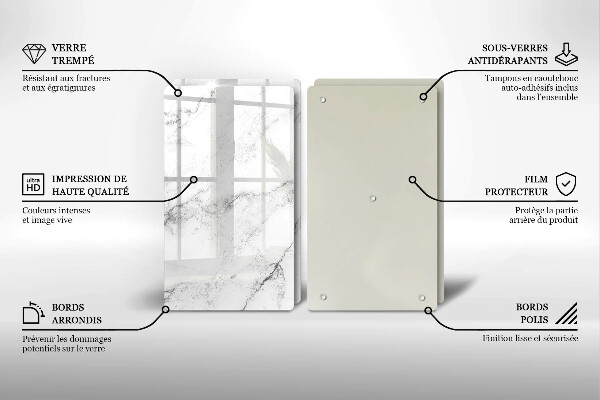 Tábua de cortar Textura de mármore elegante