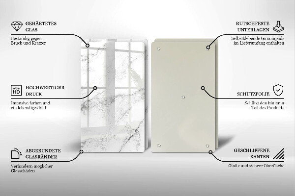 Tábua de cortar Textura de mármore elegante