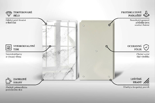 Tábua de cortar Textura de mármore elegante