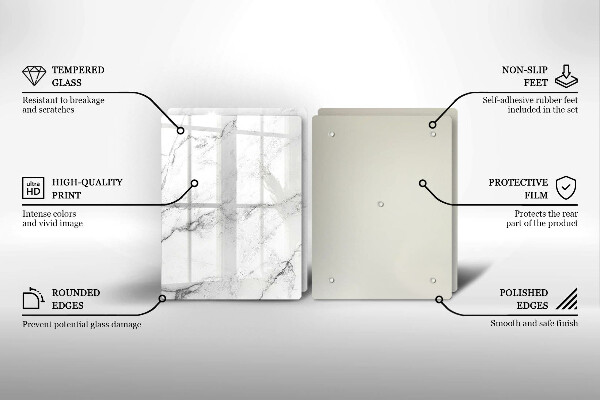 Tábua de cortar Textura de mármore elegante