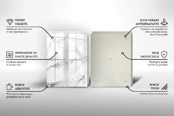 Tábua de cortar Textura de mármore elegante