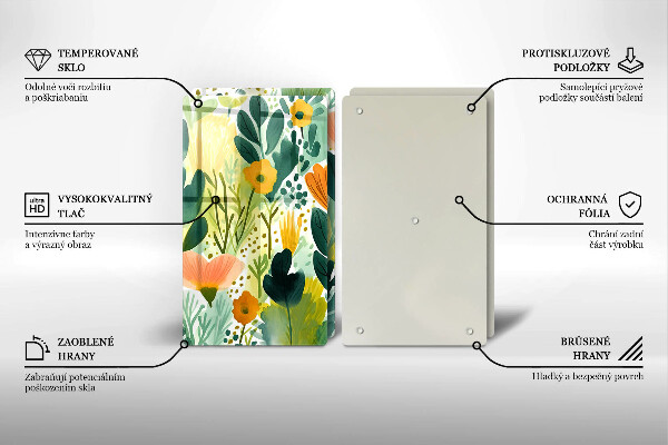 Tábua corte Flores pintadas