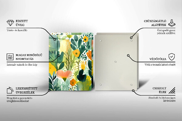 Tábua corte Flores pintadas