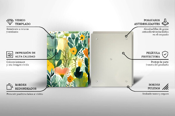 Tábua corte Flores pintadas