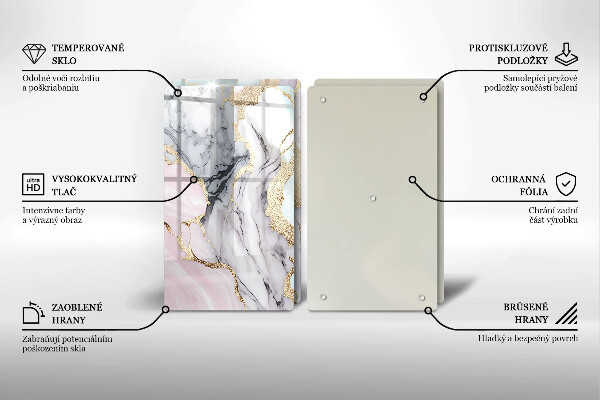 Tábua de cortar Mármore pastel