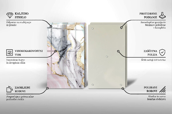 Tábua de cortar Mármore pastel