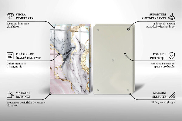 Tábua de cortar Mármore pastel