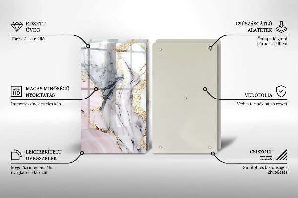 Tábua de cortar Mármore pastel