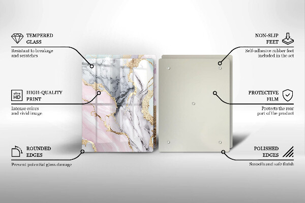 Tábua de cortar Mármore pastel