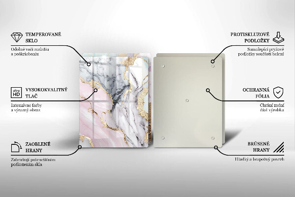 Tábua de cortar Mármore pastel