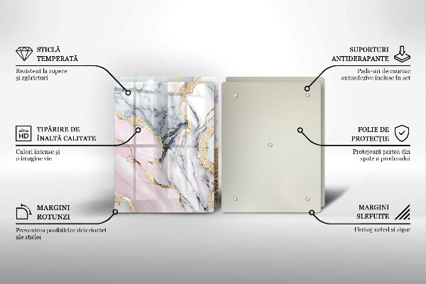 Tábua de cortar Mármore pastel