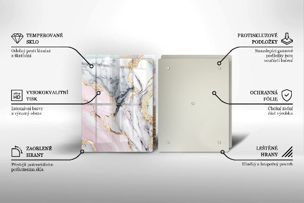 Tábua de cortar Mármore pastel