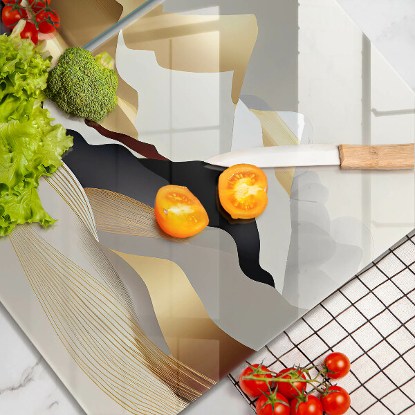 Tábua de cortar alimentos Abstração montanhas douradas