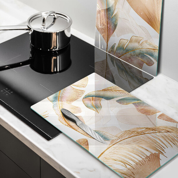 Tábua para cozinha Penas e folhas Boho