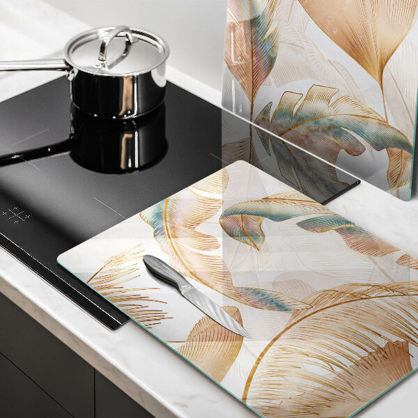 Tábua para cozinha Penas e folhas Boho
