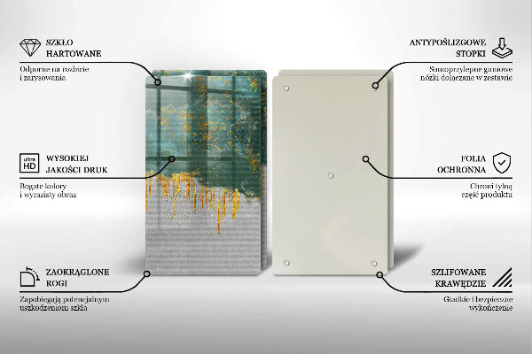 Tábua de cortar Abstração com ouro