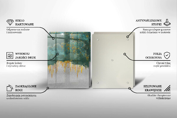 Tábua de cortar Abstração com ouro