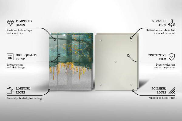 Tábua de cortar Abstração com ouro