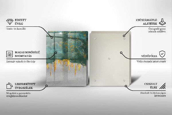 Tábua de cortar Abstração com ouro