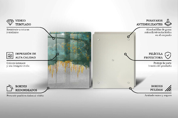 Tábua de cortar Abstração com ouro