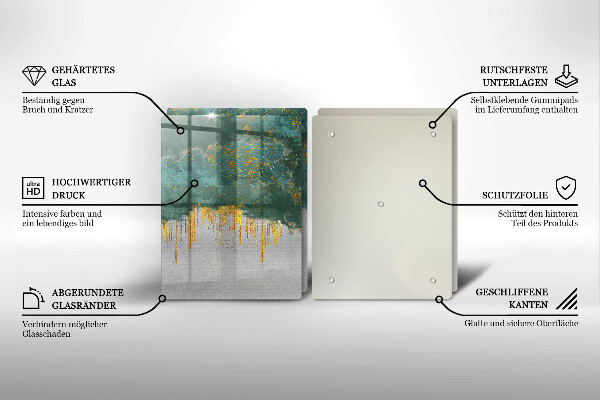Tábua de cortar Abstração com ouro
