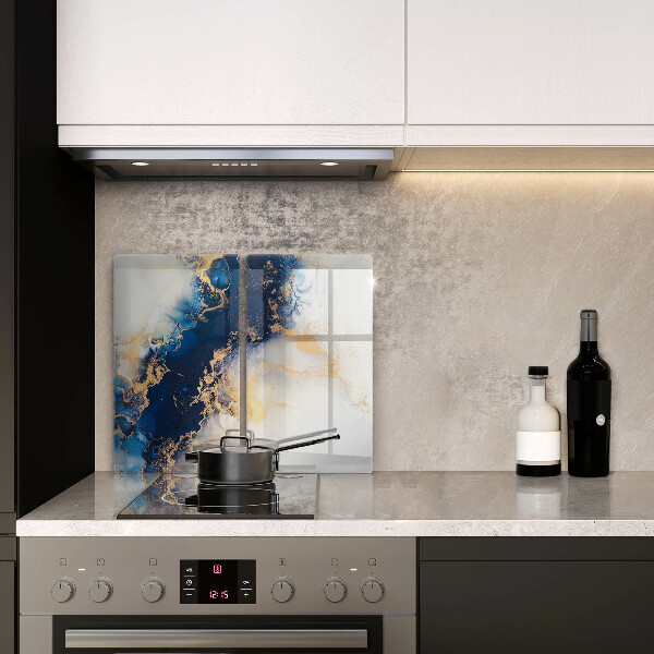 Tábua de corte de vidro Abstração com azul