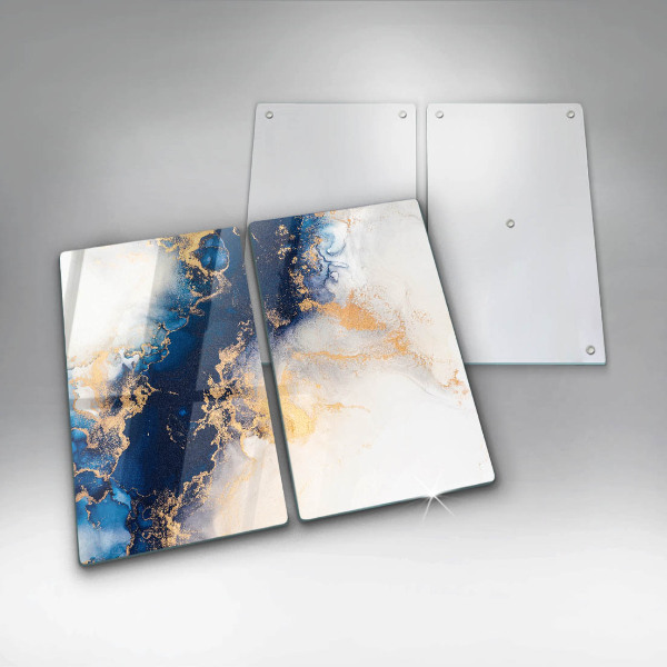 Tábua de corte de vidro Abstração com azul