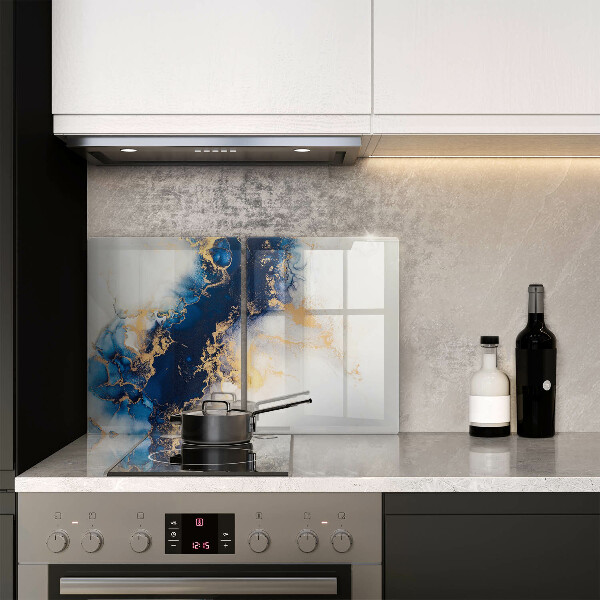 Tábua de corte de vidro Abstração com azul