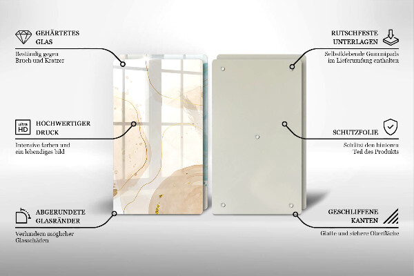 Tábua cozinha Formas boho brilhantes