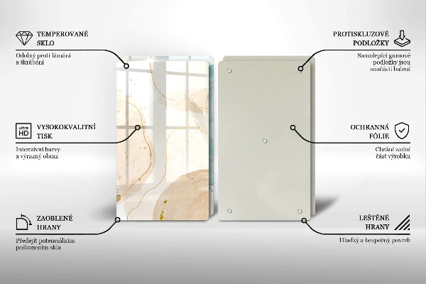 Tábua cozinha Formas boho brilhantes