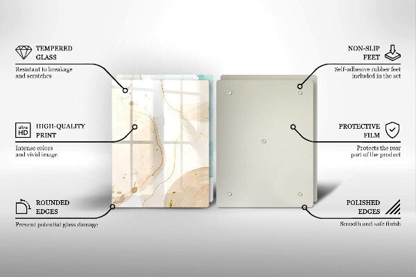 Tábua cozinha Formas boho brilhantes