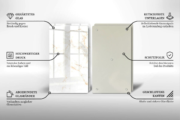 Tábua de corte Pedra de mármore elegante