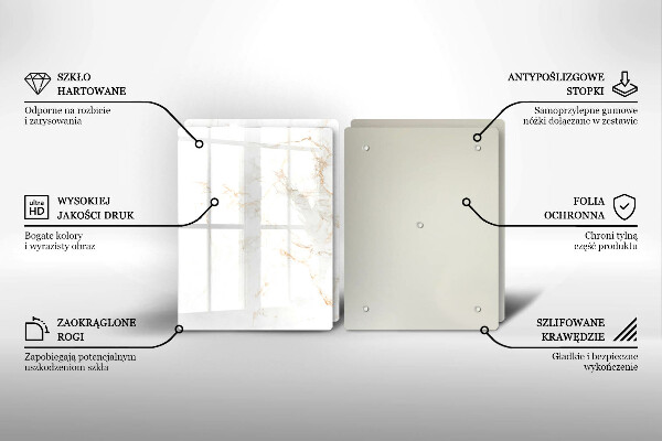 Tábua de corte Pedra de mármore elegante