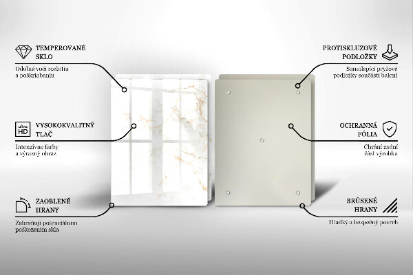 Tábua de corte Pedra de mármore elegante