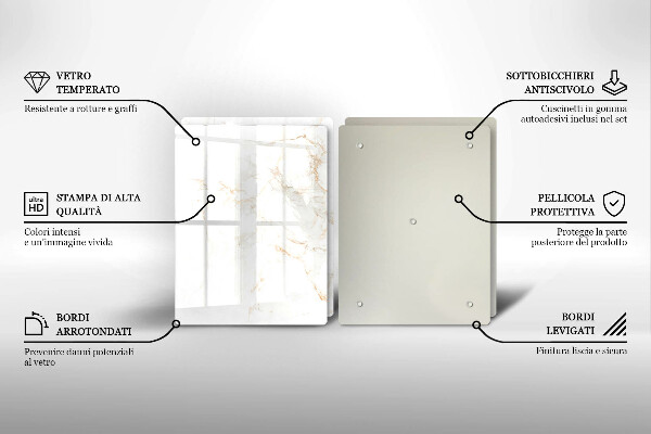 Tábua de corte Pedra de mármore elegante