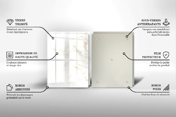 Tábua de corte Pedra de mármore elegante