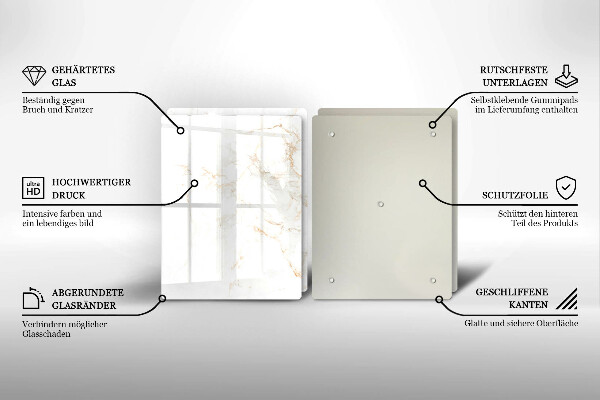 Tábua de corte Pedra de mármore elegante