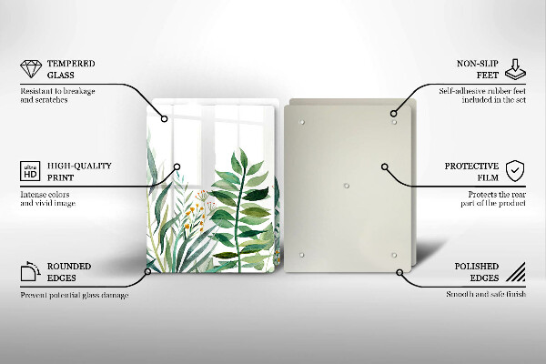 Tábua corte Ilustração de folhas de plantas