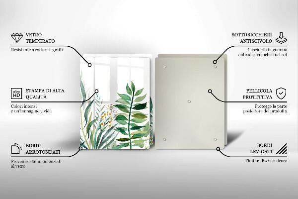 Tábua corte Ilustração de folhas de plantas