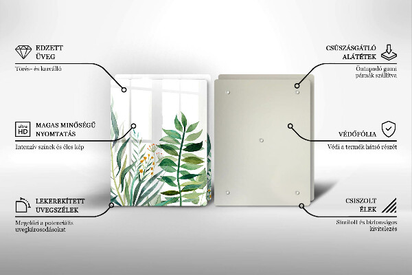 Tábua corte Ilustração de folhas de plantas
