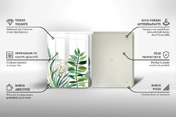 Tábua corte Ilustração de folhas de plantas