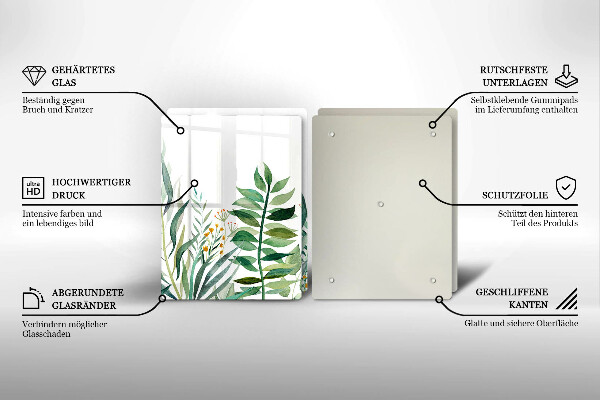 Tábua corte Ilustração de folhas de plantas
