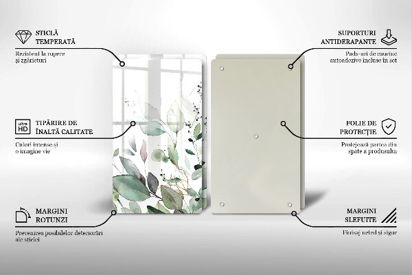 Tábua cozinha Plantas em aquarela