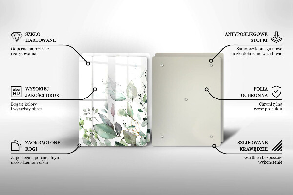 Tábua cozinha Plantas em aquarela