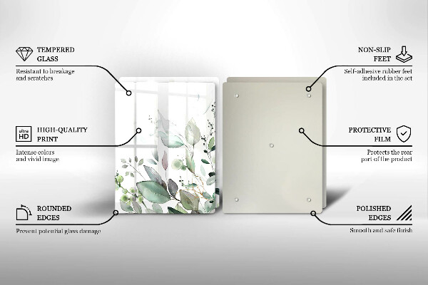 Tábua cozinha Plantas em aquarela