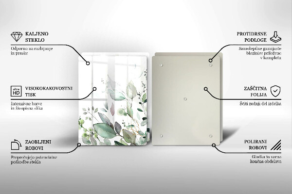 Tábua cozinha Plantas em aquarela