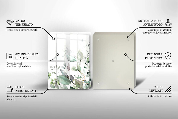 Tábua cozinha Plantas em aquarela