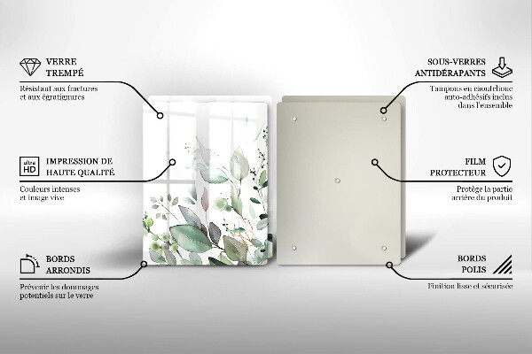 Tábua cozinha Plantas em aquarela