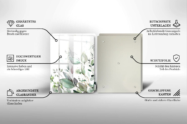 Tábua cozinha Plantas em aquarela